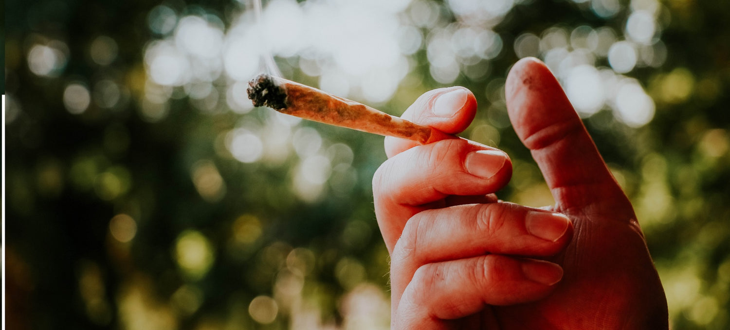 Hand holding a boat joint