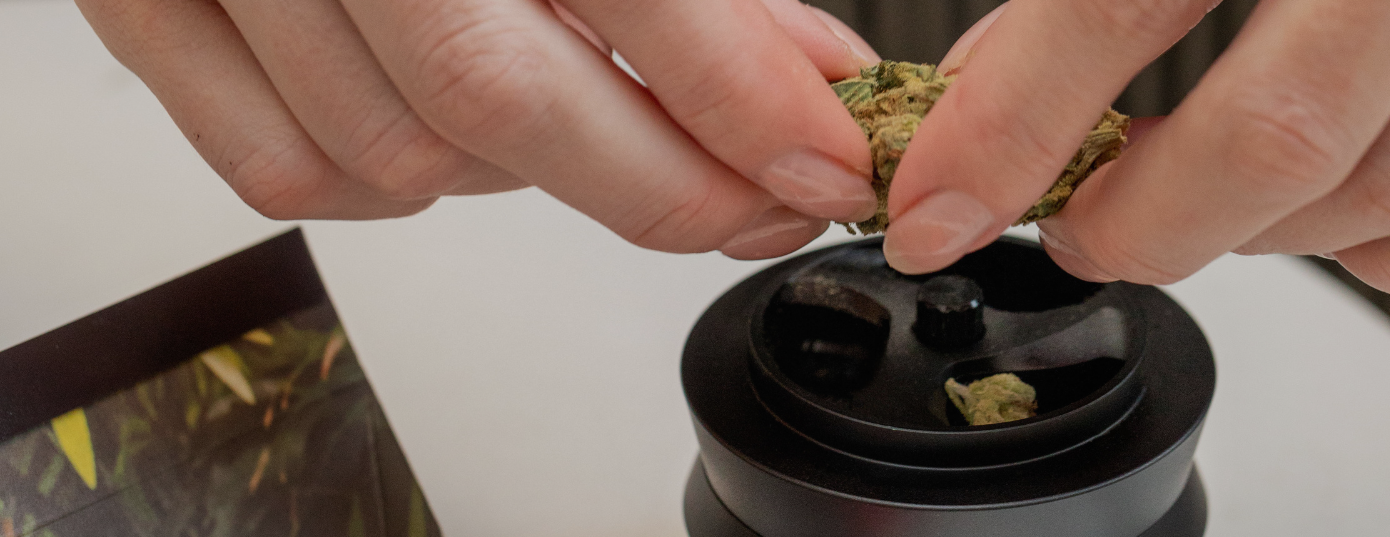 microdosing marijuana in a grinder