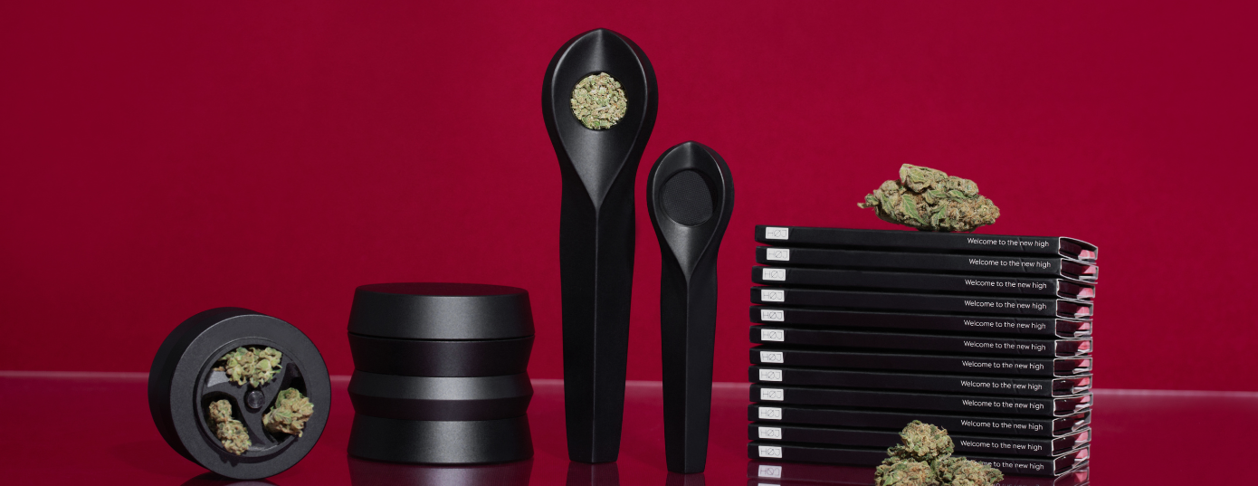 weed pipes, rolling papers for joints and grinder