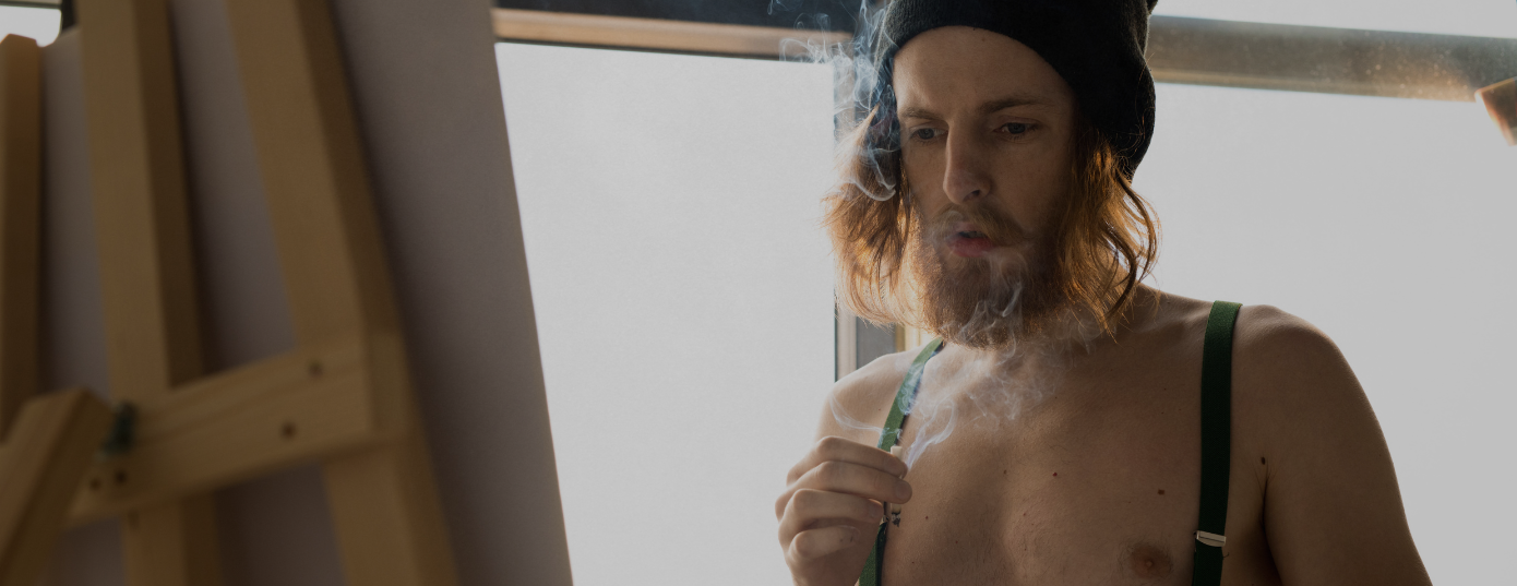 artist smoking weed