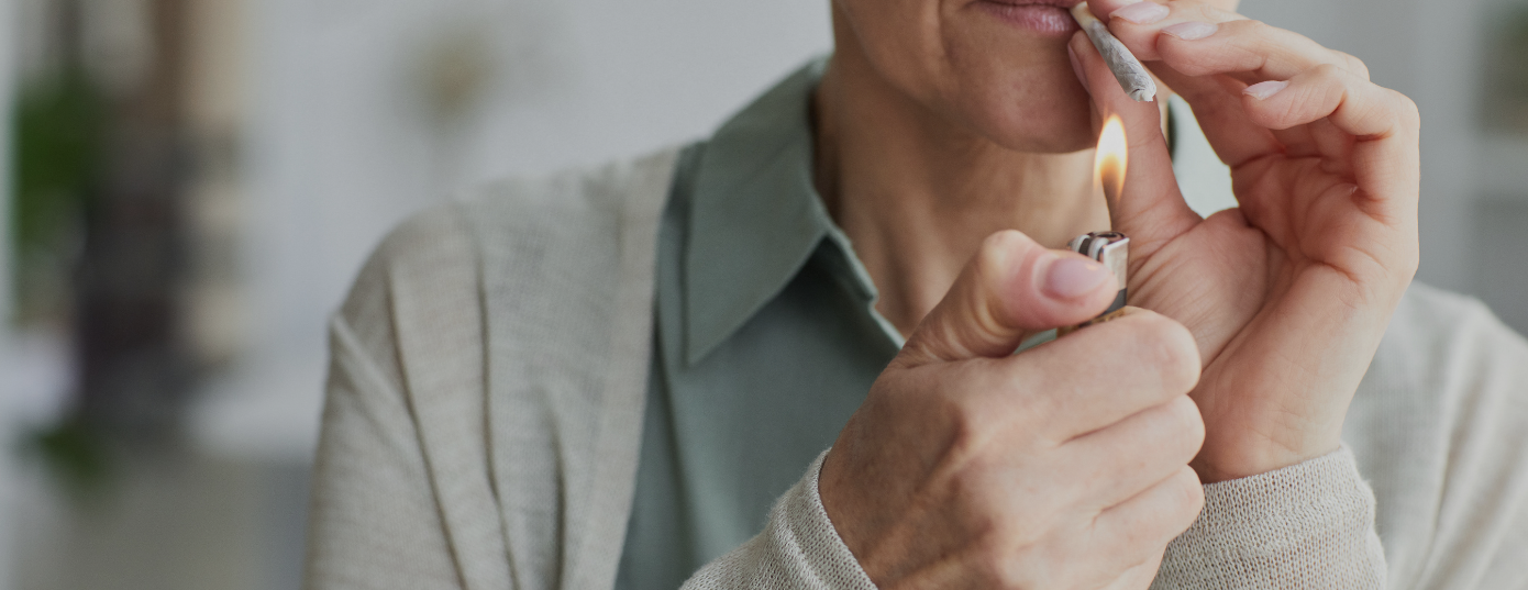 lady smoking weed in white house