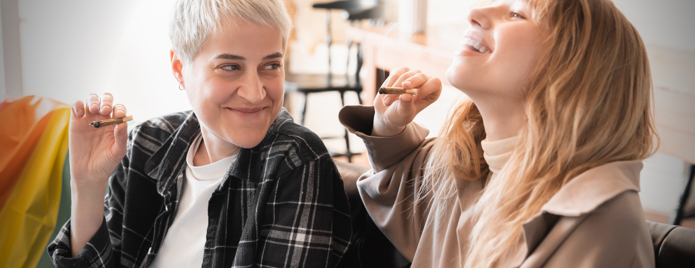 stoned friends being high on weed