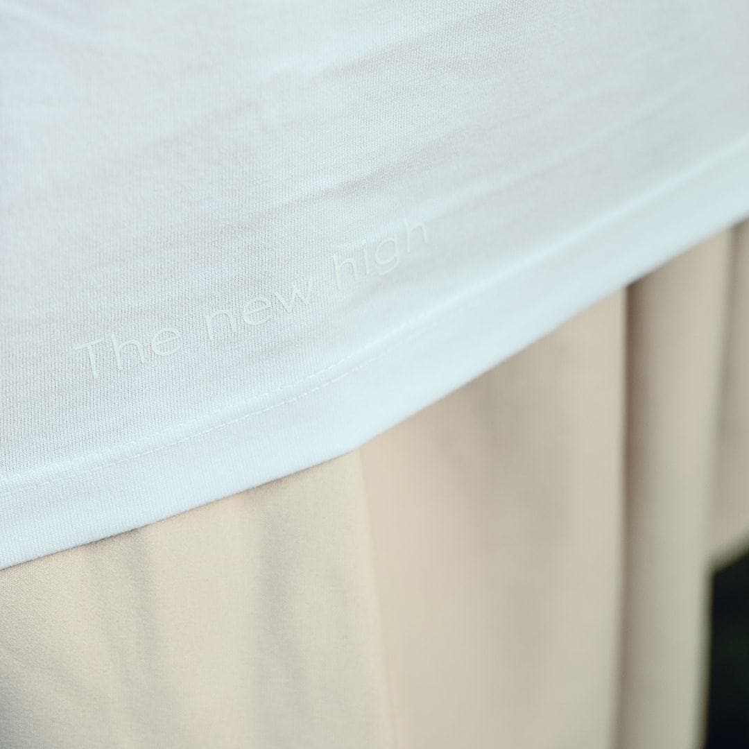 White HOJ tshirt printed quote