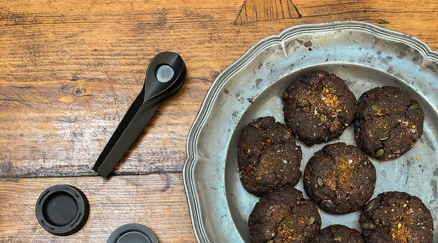 Vegan chocolate-orange cookies (with hemp)