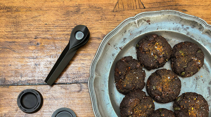 Vegan chocolate-orange cookies (with hemp)