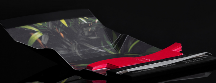 HAMP rolling papers open kit with red filters and unique design