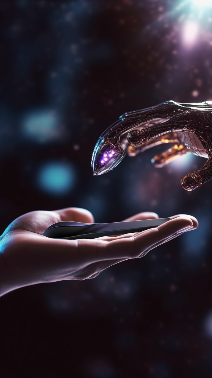 Alien giving a weed pipe to a human