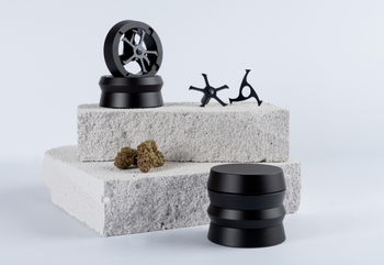 KLIP grinder blades and cannabis buds