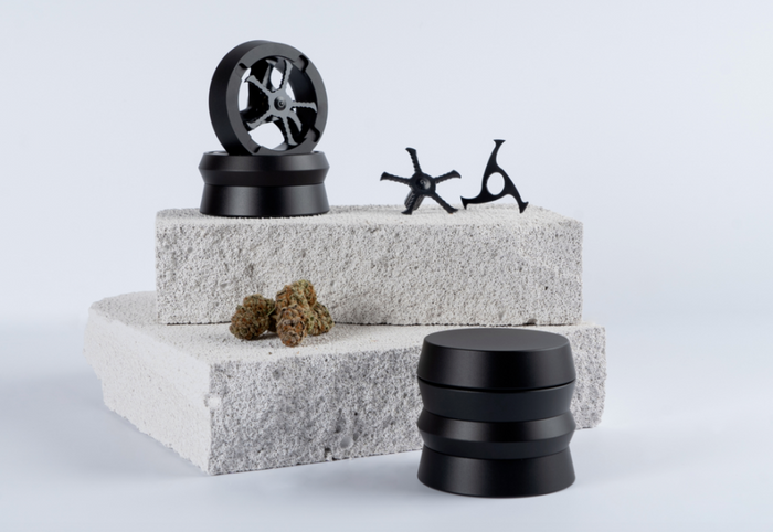 KLIP grinder blades and cannabis buds