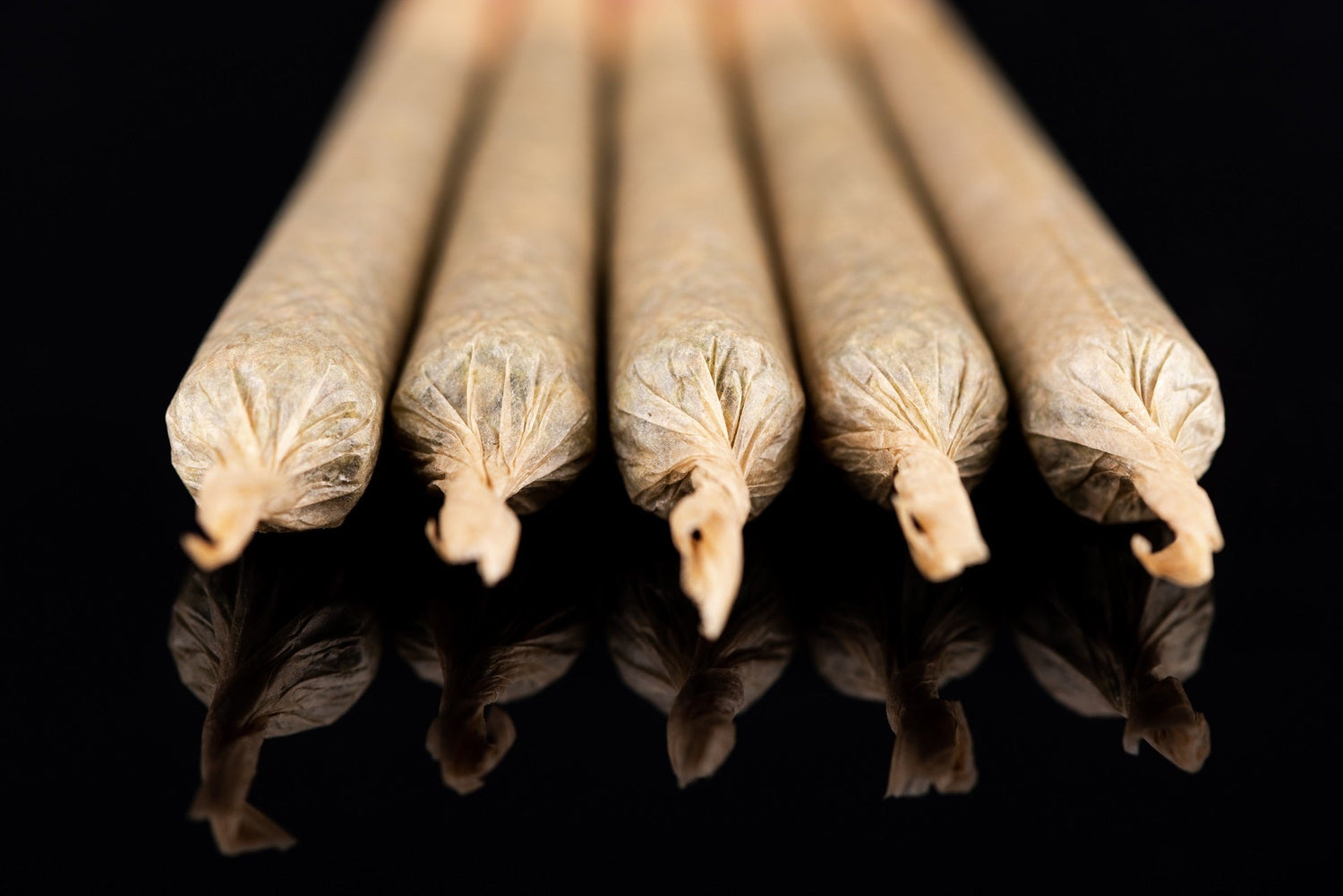 Five L joints on top of a table