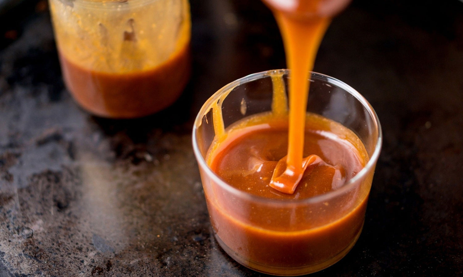 Caramel sauce with cannabutter