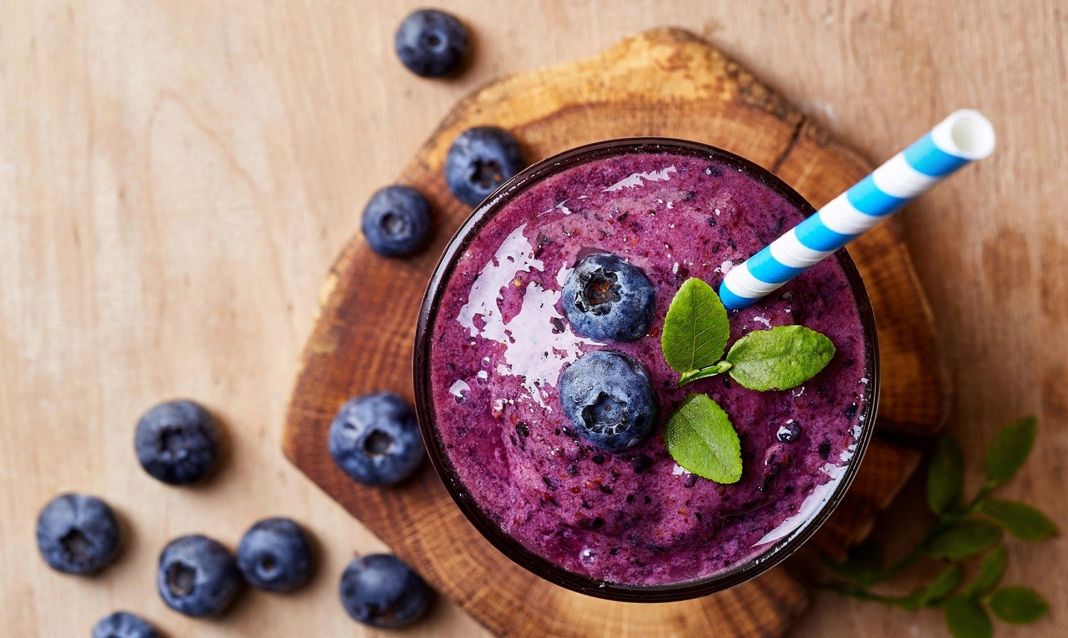 Blueberry cannabis smoothie