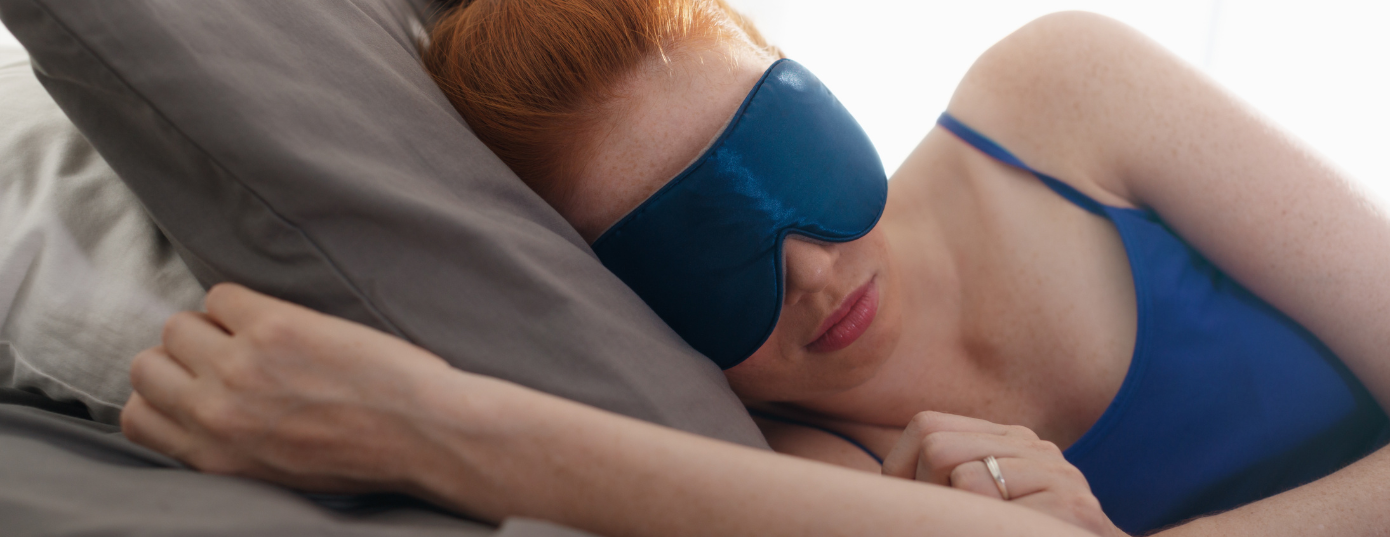 woman sleep routine with CBD