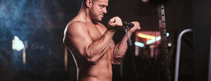 muscular man in the gym