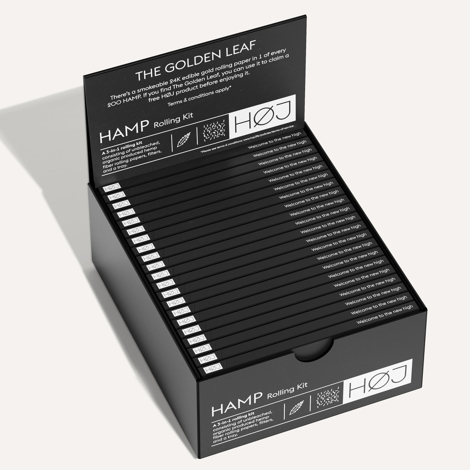 HAMP rolling papers display box with 22 kits