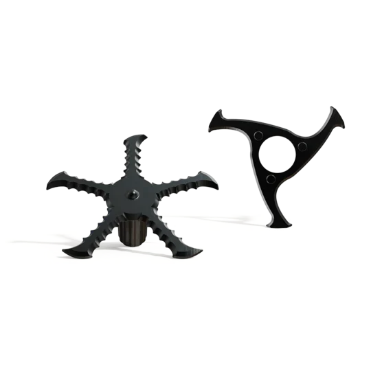 two KLIP black blades with no background