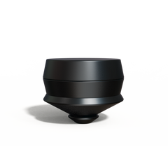 Black grinder with transfer funnel no background