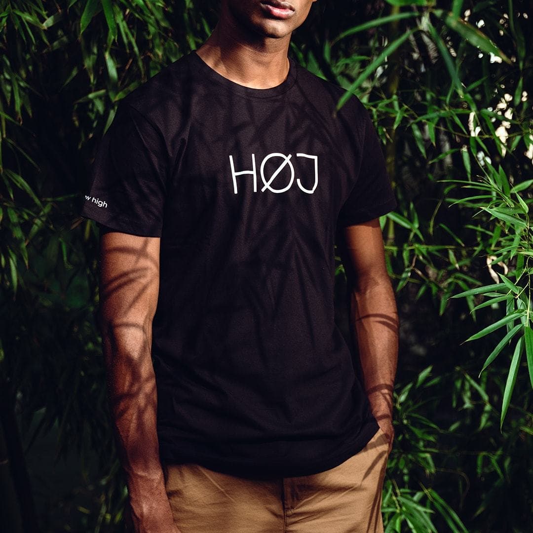 Man with black HOJ tshirt 